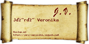 Járó Veronika névjegykártya